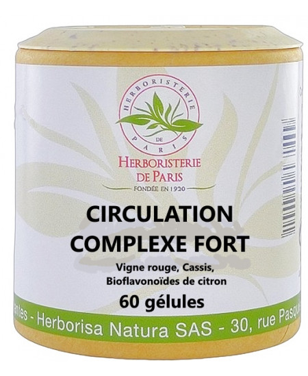 Herboristerie de Paris Circulation complexe fort 60 gélules vigne rouge cassis myrtille Espritphyto