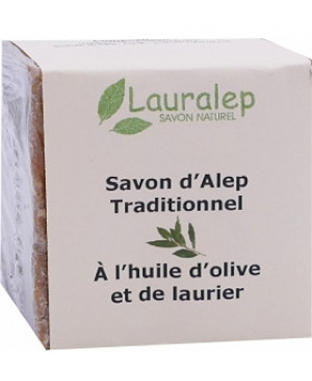 Lauralep Savon d'Alep Traditionnel 180 gr baies de laurier olive anti irritations Espritphyto