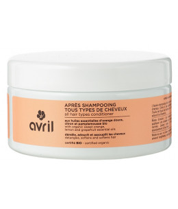 Avril - Après shampoing tous types de cheveux 200ml Réparation cheveux secs et abîmés soin capillaire Espritphyto