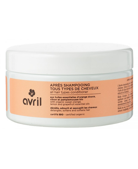 Avril - Après shampoing tous types de cheveux 200ml Réparation cheveux secs et abîmés soin capillaire Espritphyto Avril - Après shampoing tous types de cheveux 200ml Réparation cheveux secs et abîmés soin capillaire Espritphyto