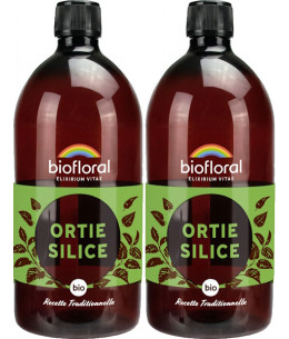Biofloral - Duopack Ortie Silice bio en solution buvable - 2x1 L aide les articulations Espritphyto