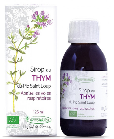 Phytofrance - Sirop de Thym Bio 125 ml confort respiratoire Espritphyto Phytofrance - Sirop de Thym Bio 125 ml confort respiratoire Espritphyto