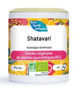 Phytofrance Shatavari 375mg BIO 60 gélules fertilité cycle menstruel Espritphyto