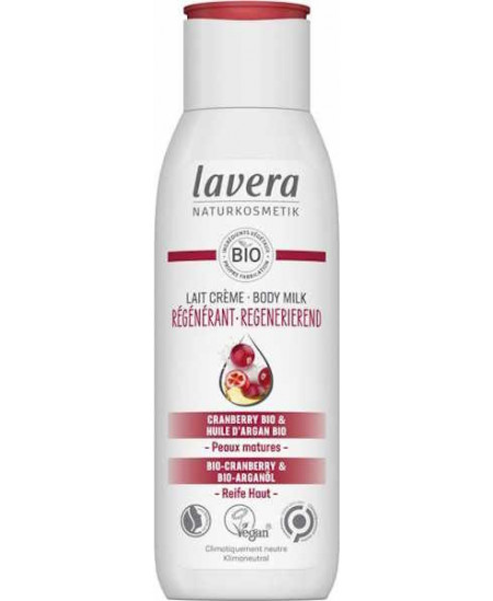 Lavera - Lait crème régénérant - 200 ml Lait corporel régenérant Huile d'Argan et Cranberry  Espritphyto