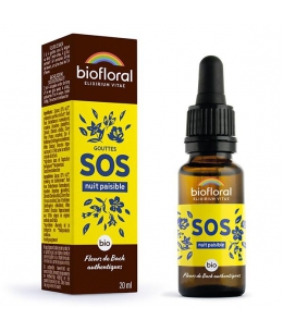 Complexe de secours 39 Nuit paisible compte goutte - 20 ml - Biofloral fleurs de bach Espritphyto