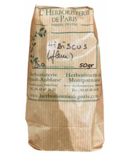 Herboristerie de Paris Tisane Hibiscus Bio 50 gr infusion de karkadé Espritphyto