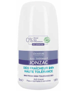 Eau Thermale de Jonzac - Déo fraicheur 24H Haute Tolérance 50ml Déodorant Fraîcheur Hypoallergénique Espritphyto