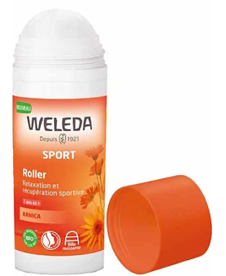 Weleda Roller Sport Arnica 50 ml roll on à l'arnica contractures Espritphyto