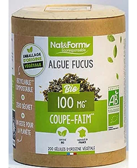 Nat et Form - Algue Fucus Bio 200 gélules satiété Espritphyto Nat et Form - Algue Fucus Bio 200 gélules satiété Espritphyto