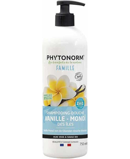 Phytonorm Shampooing douche Vanille Monoï des Iles 750 ml douceur et voyage Espritphyto Phytonorm Shampooing douche Vanille Monoï des Iles 750 ml douceur et voyage Espritphyto