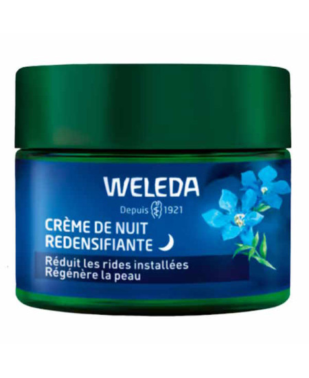Weleda Crème de nuit redensifiante Gentiane bleue et Edelweiss 40ml centella asiatic collagen plus complex Espritphyto