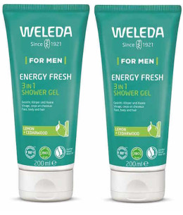 Weleda Duo Gel douche Men 3 en 1 Energy Fresh 2x 200ml lot de 2 gels douche Espritphyto