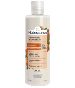 Natessance Shampooing Nutrition Intense Argan 250ml argan coco kératine végétale cheveux dévitalisés Espritphyto