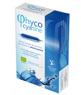 Flamant Vert Phycocyanine 30mg 20 ampoules de 10ml tonus et énergie Espritphyto