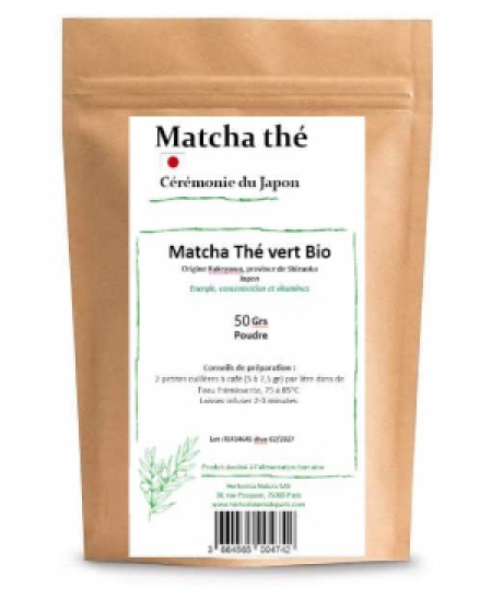 Herboristerie de Paris Matcha thé vert bio poudre 50 gr thé vert matcha du Japon Espritphyto Herboristerie de Paris Matcha thé vert bio poudre 50 gr thé vert matcha du Japon Espritphyto