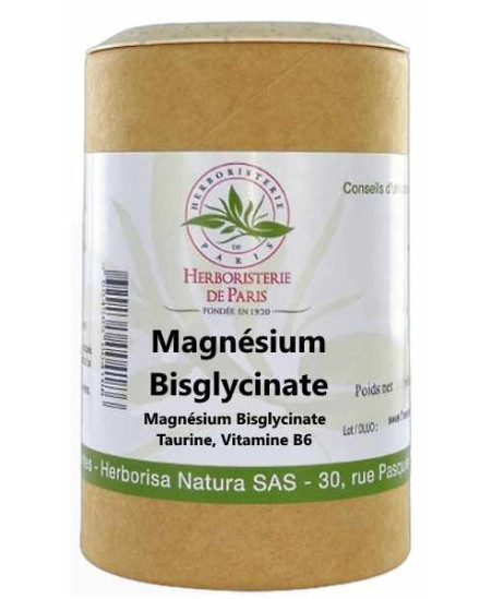 Herboristerie de Paris Bisglycinate de Magnésium taurine vitamine B6 120 gélules