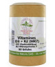 Herboristerie de Paris Vitamine D3 2000UI Vitamine K2 90 gélules ossature calcium phosphore Espritphyto