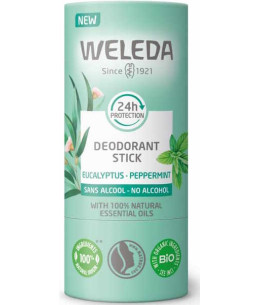 Weleda Déodorant solide 24H Eucalyptus Menthe poivrée 50gr deodorant bio eucalyptus peppermint Espritphyto