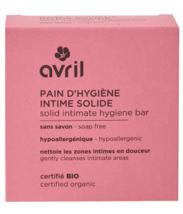 Avril Pain d'hygiène intime solide certifié Bio 110g huile d'inca inchi formule testée gynécologiquement espritphyto
