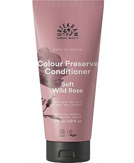 Urtekram Après shampoing cheveux colorés à la Rose Sauvage Soft Wild Rose Masque capillaire cheveux colorés décolorés