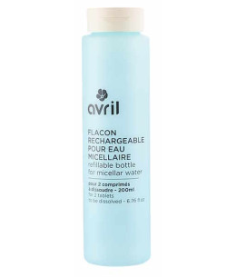 Avril Cosmétique Flacon Vide Rechargeable pour eau micellaire à reconstituer sans changer de flacon