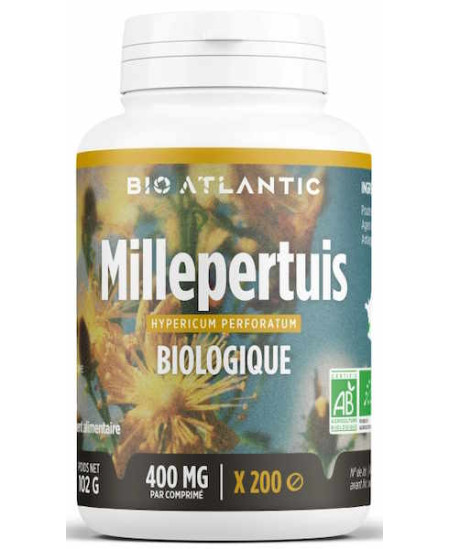 Millepertuis bio 200 comprimés Bio Atlantic GPH Diffusion déséquilibres émotionnels espritphyto
