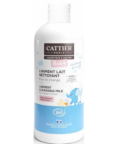 Liniment Lait nettoyant pour le change 200ml Cattier oléo calcaire pour bébé Esprithyto Liniment Lait nettoyant pour le change 200ml Cattier oléo calcaire pour bébé Esprithyto