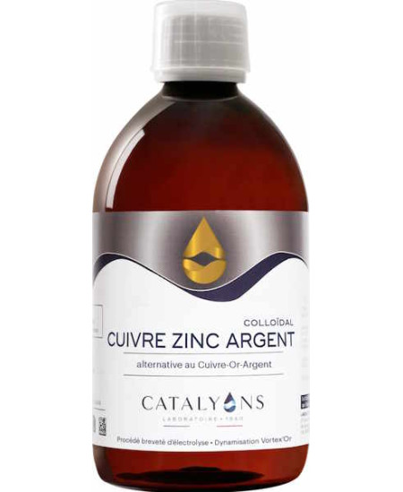 Cuivre Zinc Argent - Catalyons 500ml usage externe défenses Espritphyto Cuivre Zinc Argent - Catalyons 500ml usage externe défenses Espritphyto