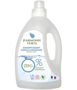 Harmonie Verte - Assouplissant formule concentrée Menthe Cèdre - 1.5 L