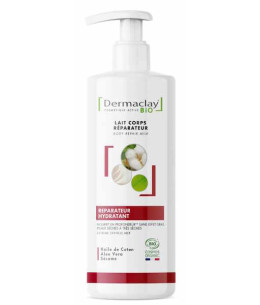 Dermaclay Lait corps réparateur hydratant peaux très sèches 400ml Lait corporel intensif  Espritphyto