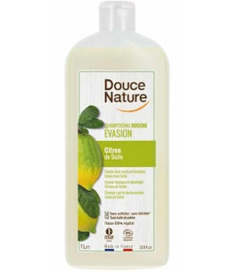 Douce Nature Shampoing douche évasion Citron de Sicile 1L tous types de cheveux espritphyto