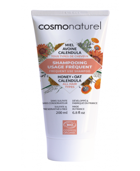 Shampoing usage fréquent Miel Calendula Avoine 200ml - Cosmo Naturel cheveux normaux Shampoing usage fréquent Miel Calendula Avoine 200ml - Cosmo Naturel cheveux normaux