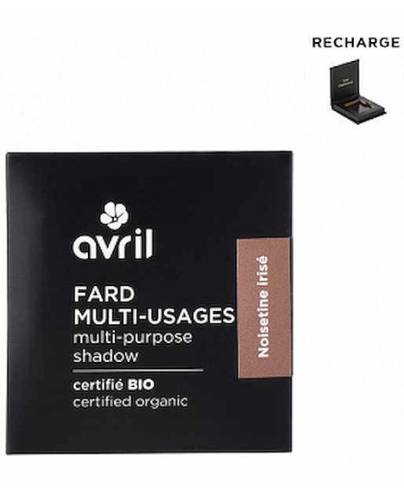 Avril Fard Multi Usages Noisetine Irisé 2.5g recharge certifiée Cosmos organic Espritphyto