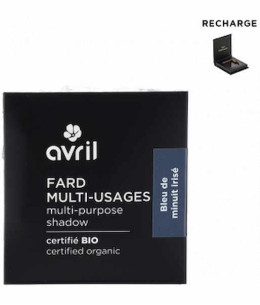 Avril Fard Multi Usages Bleu de Minuit irisé 2.5g recharge certifiée Cosmos organic Espritphyto