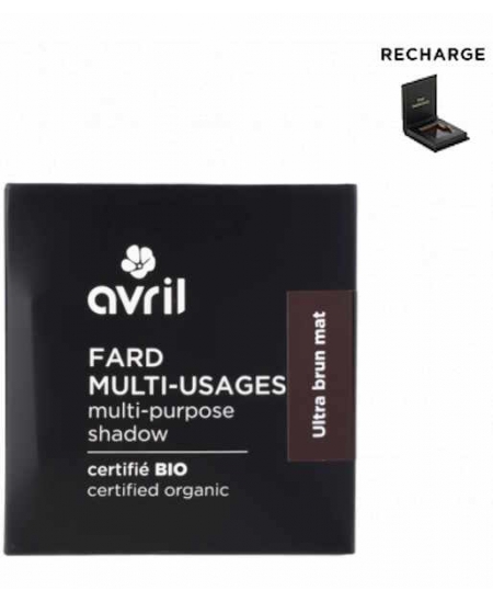 Avril Fard Multi Usages Ultra brun mat 2.5g recharge certifiée Cosmos organic Espritphyto Avril Fard Multi Usages Ultra brun mat 2.5g recharge certifiée Cosmos organic Espritphyto