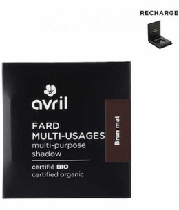 Avril Fard Multi Usages Brun Mat 2.5g recharge certifiée Cosmos organic Espritphyto