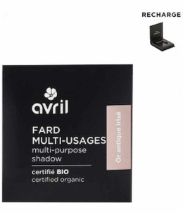 Avril Fard Multi Usages Or antique irisé 2.5g recharge certifiée Cosmos organic Espritphyto
