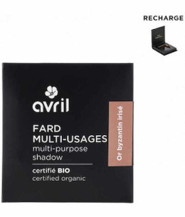Avril Fard Multi Usages Or byzantin irisé 2.5g recharge certifiée Cosmos organic Espritphyto