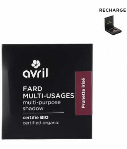 Avril Fard Multi Usages Prunette irisé 2.5g recharge certifiée Cosmos organic Espritphyto