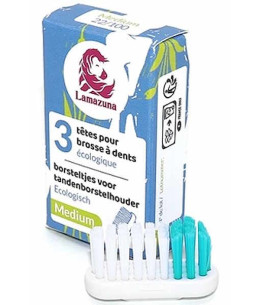 Lamazuna Recharge 3 têtes de brosse à dents Médium Espritphyto