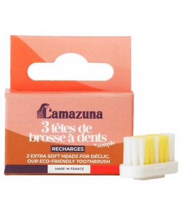 Lamazuna Recharge 3 têtes de brosse à dents Souple Espritphyto