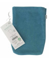 Popolini 1 gant de toilette en coton biologique Bleu vintage lavable Espritphyto