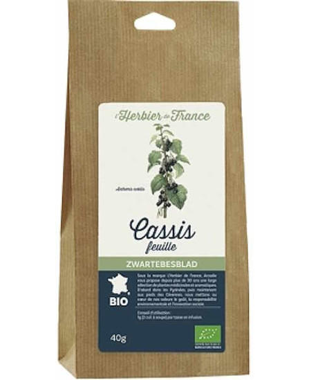 Cassis Feuilles 40 gr Herbier De France aide au confort articulaire par ribes nigrum Espritphyto