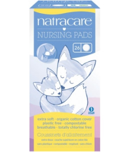 Natracare 26 Coussinets d'allaitement biodégradables naturels pour les mamans Espritphyto