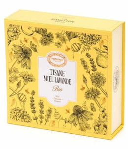 Provence D'Antan Tisane Miel Lavande bio 24 sachets coffret miel lavande rose tilleul Espritphyto