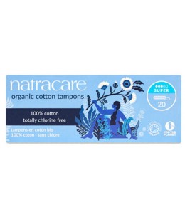 NatraCare - 20 Tampons Hygiéniques Bio Sans Applicateur - Normal