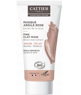Cattier Masque argile rose Aloe vera - 30 ml