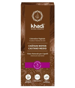 Coloration végétale Chatain moyen 100g Khadi