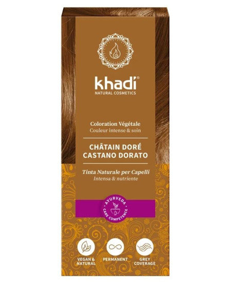Coloration végétale Chatain doré 100g Khadi
