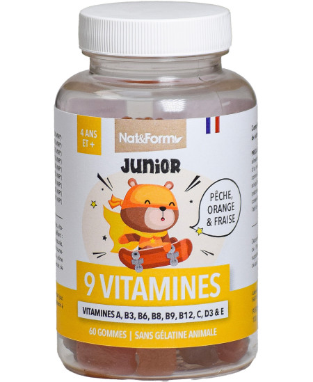 Nat et Form - 9 Vitamines Junior plus - 30 oursons